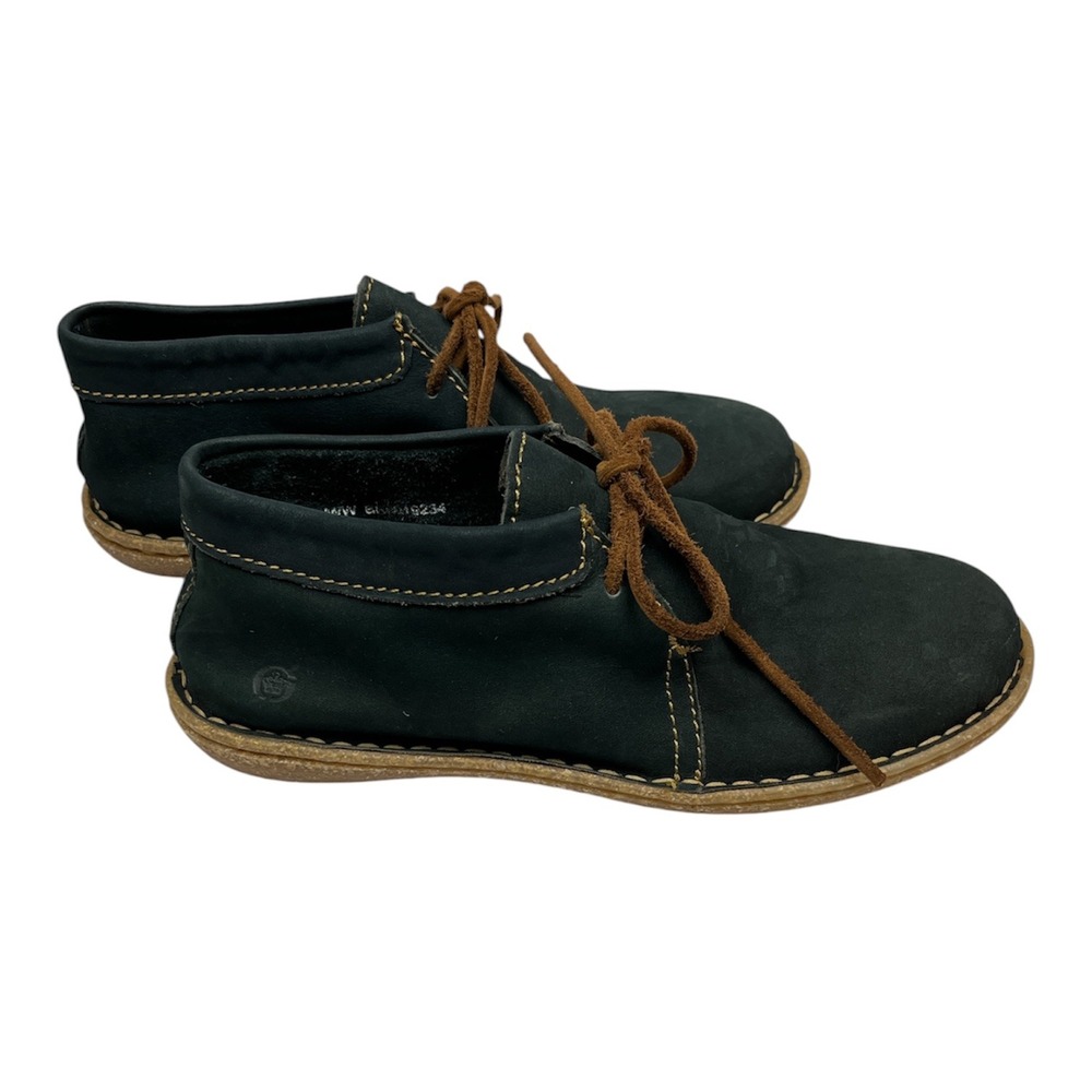 Born Excellent Pre-Owned Chukka Boots Women 6 Medium Blue Leather Lace Up Ankle